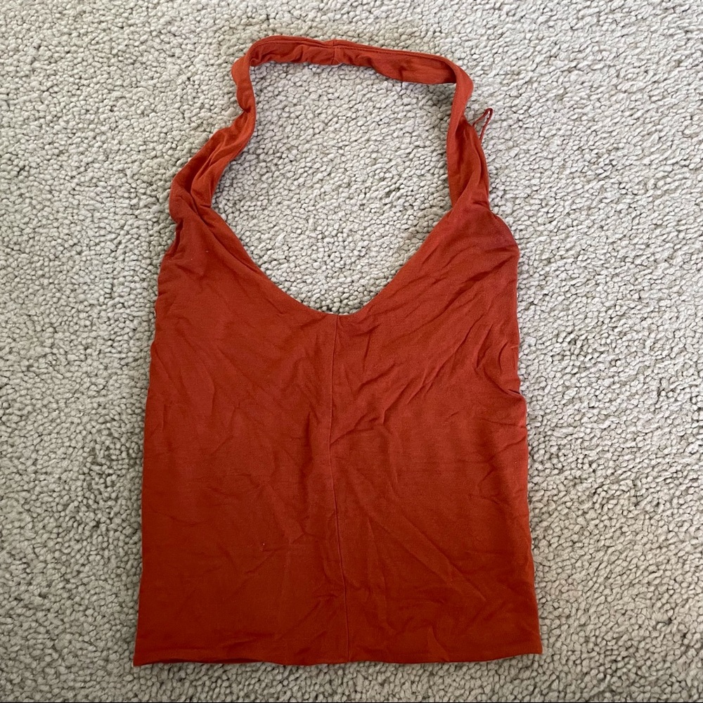 UO Dark Orange Halter Top